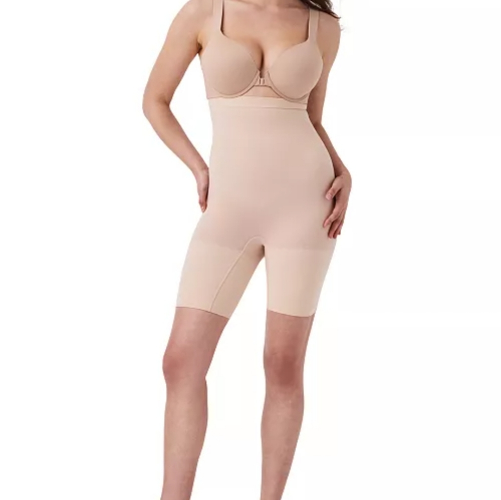 SPANX Higher Power High Waisted Shaper Short,Soft Nude ,1X - Picture 1 of 12